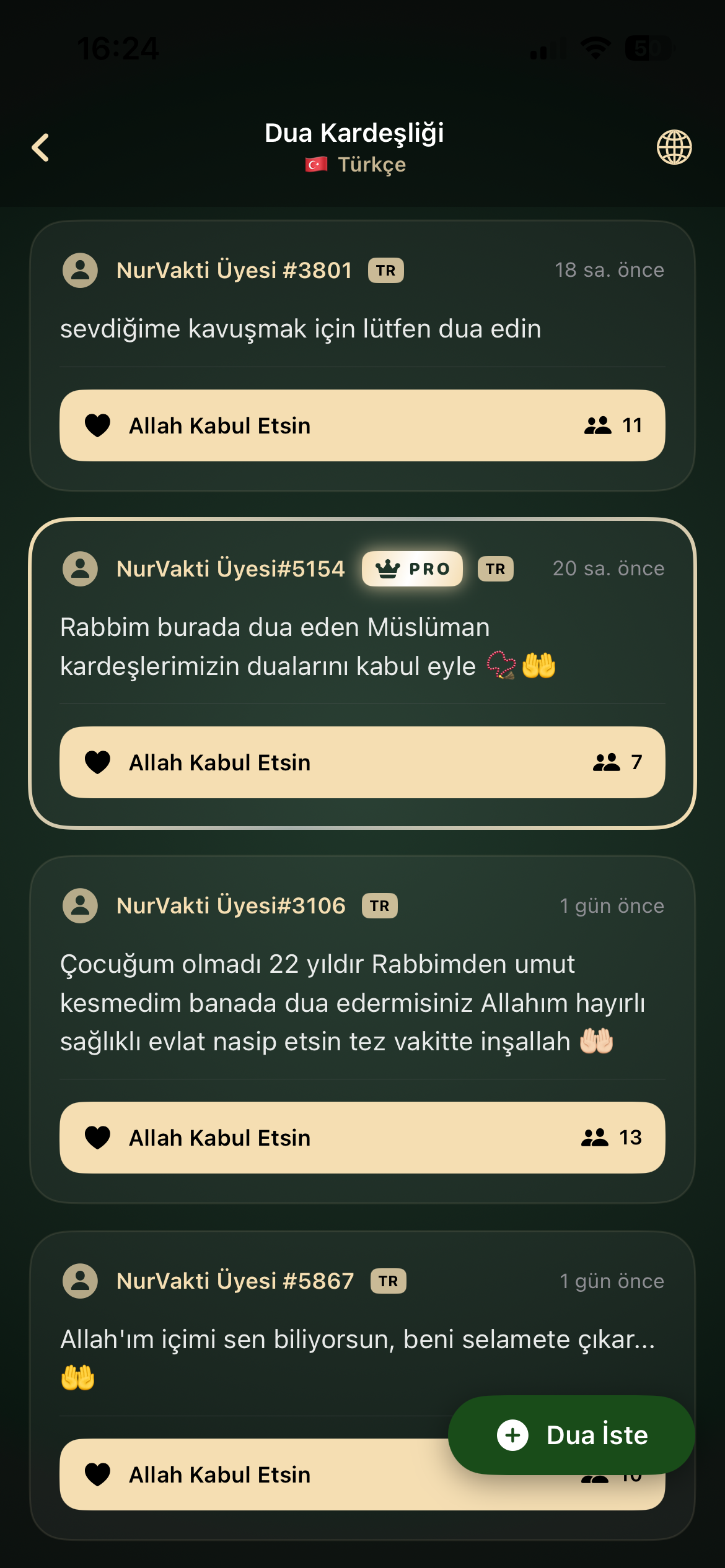 Dua Ekranı