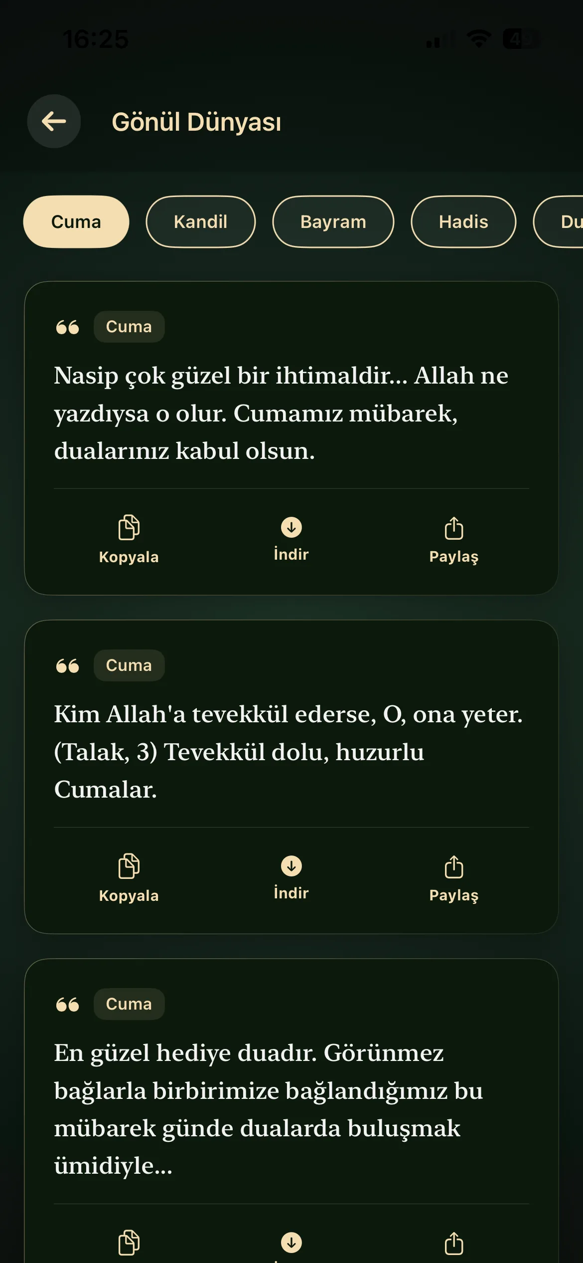 İslami mesajlar